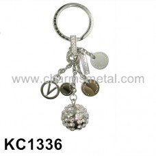 KC1336 - "VALENTINO" With Crystal Metal Key Chain